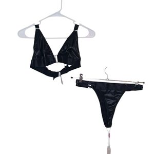 Avidlove Faux Leather Lingerie Set Size M New
